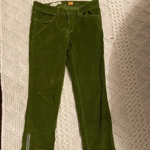 Green Cords with ankle zips (pilcro and the letterpress)